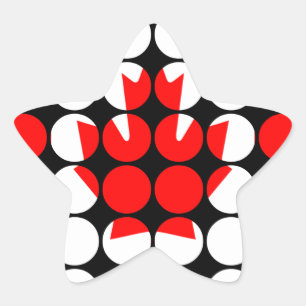 Canada Stijlvolle Girly Chic Polka Dot Canadese vl Ster Sticker