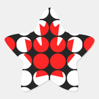 Canada Stijlvolle Girly Chic Polka Dot Canadese vl Ster Sticker