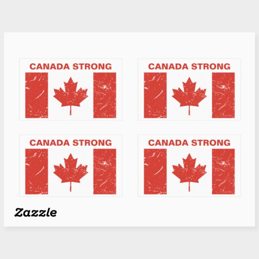 Canada Strong Rechthoekige Sticker (Vel)