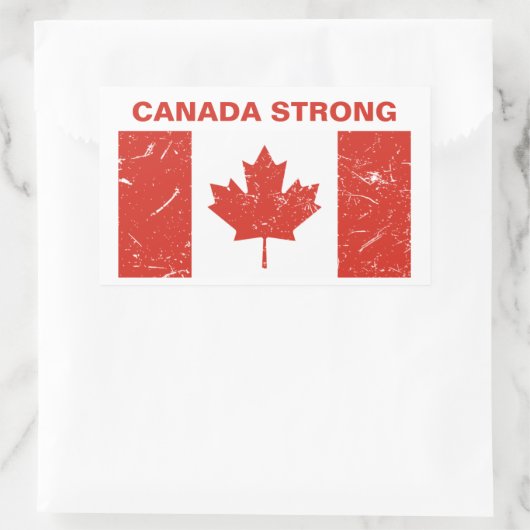 Canada Strong Rechthoekige Sticker (Tas)