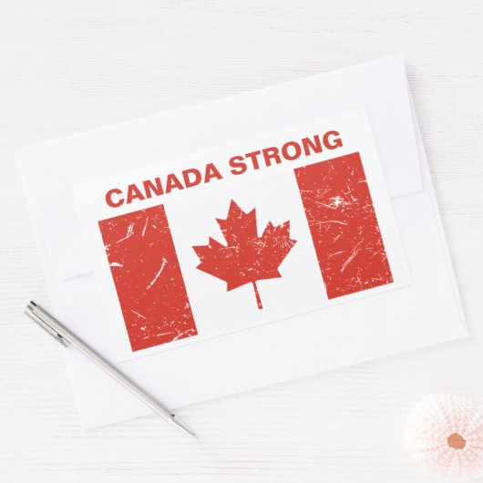 Canada Strong Rechthoekige Sticker (Envelop)
