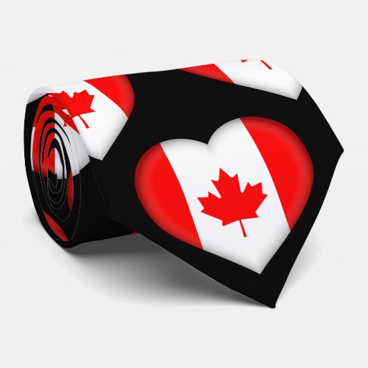 Canada Stropdas van het Heart Pattern-patroon voor (Opgerold)