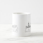 Canada Stylized City Skyline Coffee Mu Coffee Mok (Center)