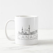 Canada Stylized City Skyline Coffee Mu Coffee Mok (Links)