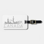 Canada Stylized Skyline Bagagelabel (Voorkant horizontaal)