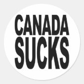 Canada Sucks Ronde Sticker (Voorkant)