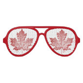 Canada Sunbril Fun Canada Souvenir Costume Gift Aviator Zonnebril (Voorkant)