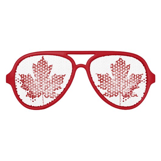 Canada Sunbril Fun Canada Souvenir Costume Gift Aviator Zonnebril (Voorkant)