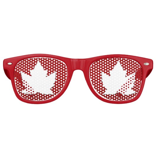 Canada Sunbril Fun Canada Souvenir Costume Gift Retro Zonnebril (Voorkant)