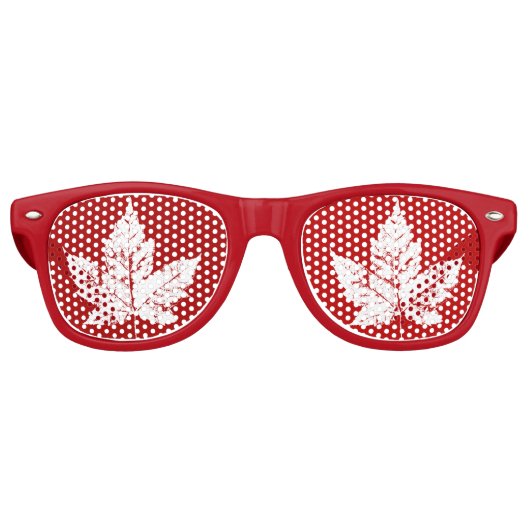 Canada Sunbril Fun Canada Souvenir Costume Gift Retro Zonnebril (Voorkant)