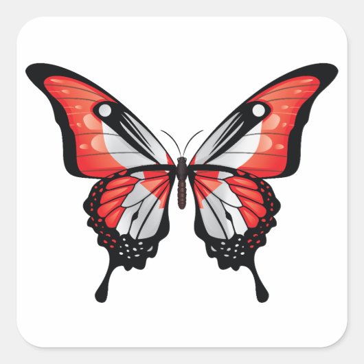 Canada Swallowtail Vlinder Vlag Sticker (Voorkant)