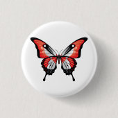 Canada Swallowtail Vlinder Vlag Sticker Ronde Button 3,2 Cm (Voorkant)