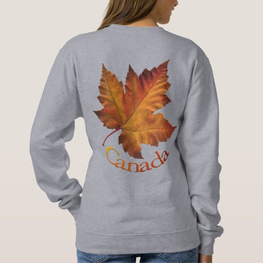 Canada Sweatshirt Gold Maple Leaf Women's Shirt (Achterkant)