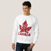 Canada Sweatshirt Retro Maple Leaf Souvenir Shirte (Voorkant volledig)