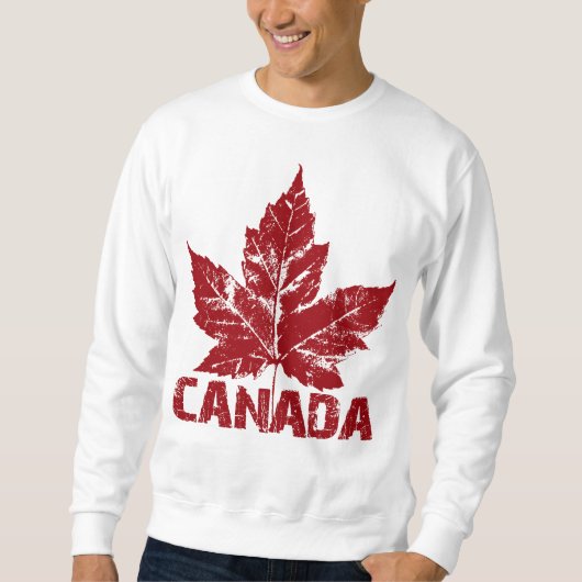 Canada Sweatshirt Retro Maple Leaf Souvenir Shirte (Voorkant)