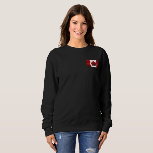 Canada Sweatshirt Women's Canada Flag Shirt Custom (Voorkant volledig)