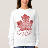 Canada Sweatshirt Women's Cool Canada Shirt Custom (Voorkant)