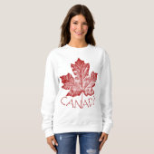Canada Sweatshirt Women's Cool Canada Shirt Custom (Voorkant volledig)