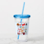 Canada Symbolen Acryl Drinkbeker (Achterkant)