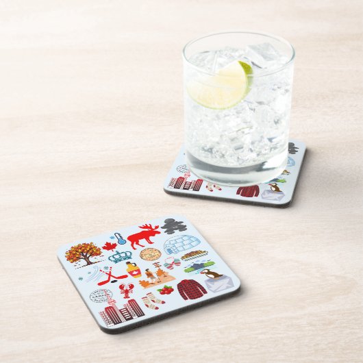 Canada Symbolen Bier Onderzetter (Rechterzijde)