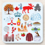 Canada Symbolen Bier Onderzetter (Voorkant)
