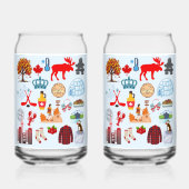 Canada Symbolen Blikvorm Glas (Voorkant)