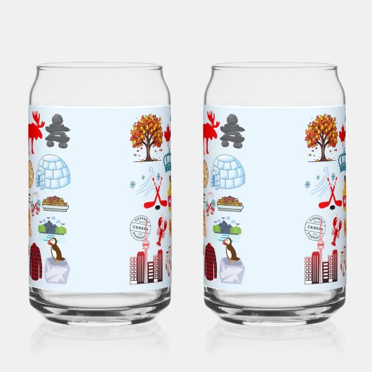 Canada Symbolen Blikvorm Glas (Rechts)