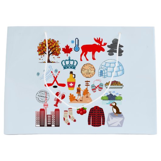 Canada Symbolen Groot Cadeauzakje (Voorkant)