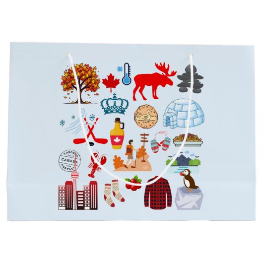 Canada Symbolen Groot Cadeauzakje (Achterkant)