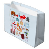 Canada Symbolen Groot Cadeauzakje (Achterkant Gekanteld)