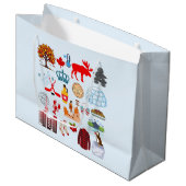 Canada Symbolen Groot Cadeauzakje (Voorkant Gekanteld)