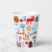 Canada Symbolen Papieren Bekers (Achterkant)