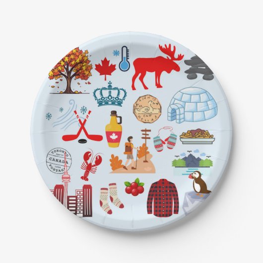Canada Symbolen Papieren Bordje (Voorkant)