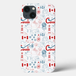 Canada   Symbolen Patroon iPhone 13 Hoesje