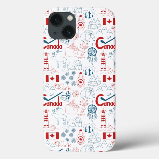 Canada | Symbolen Patroon Case-Mate iPhone Case (Achterkant)