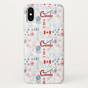 Canada   Symbolen Patroon iPhone X Hoesje
