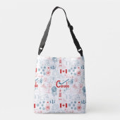 Canada | Symbolen Patroon Crossbody Tas (Achterkant)
