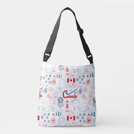 Canada | Symbolen Patroon Crossbody Tas (Voorkant)