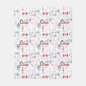 Canada | Symbolen Patroon Fleece Deken (Voorkant)