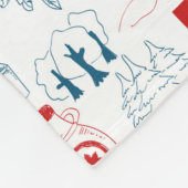 Canada | Symbolen Patroon Fleece Deken (Hoek)