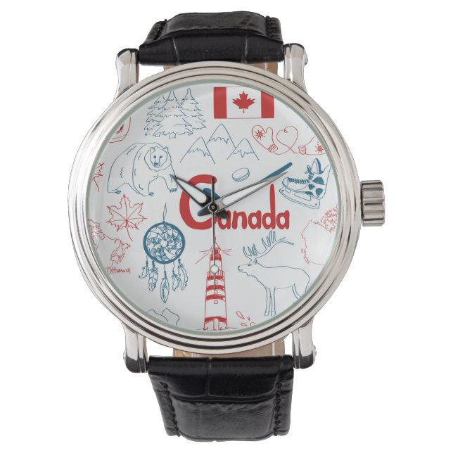 Canada | Symbolen Patroon Horloge (Voorkant)