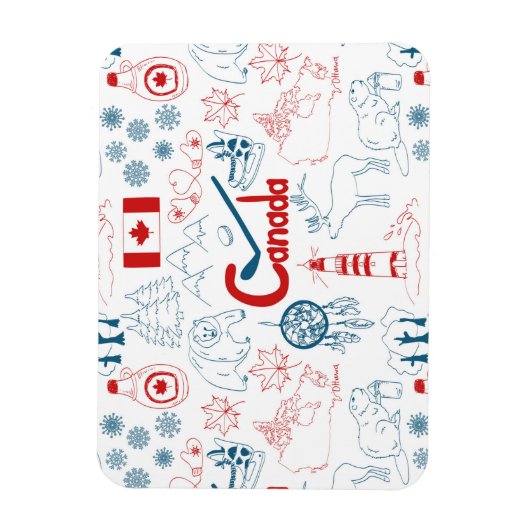 Canada | Symbolen Patroon Magneet (Verticaal)