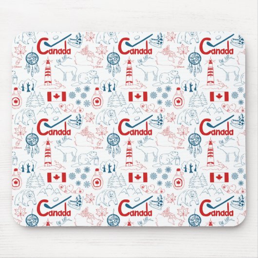 Canada | Symbolen Patroon Muismat (Voorkant)