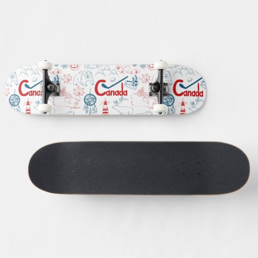 Canada | Symbolen Patroon Skateboard (Horizontaal)