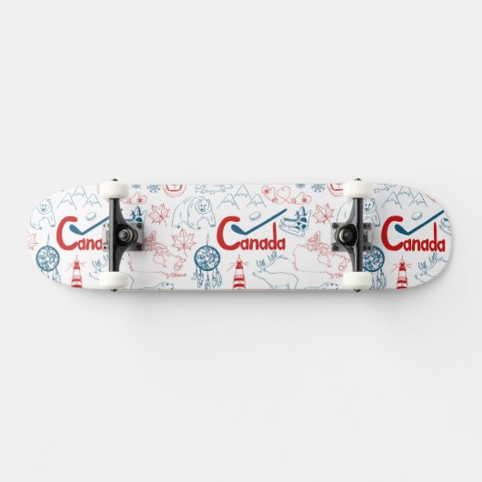 Canada | Symbolen Patroon Skateboard (Horizontaal)