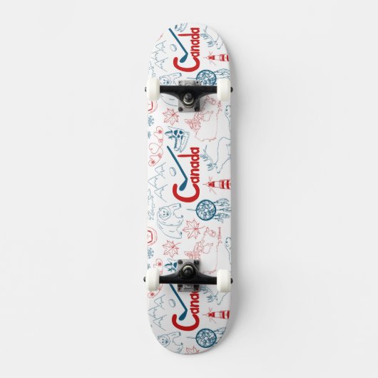 Canada | Symbolen Patroon Skateboard (Voorkant)