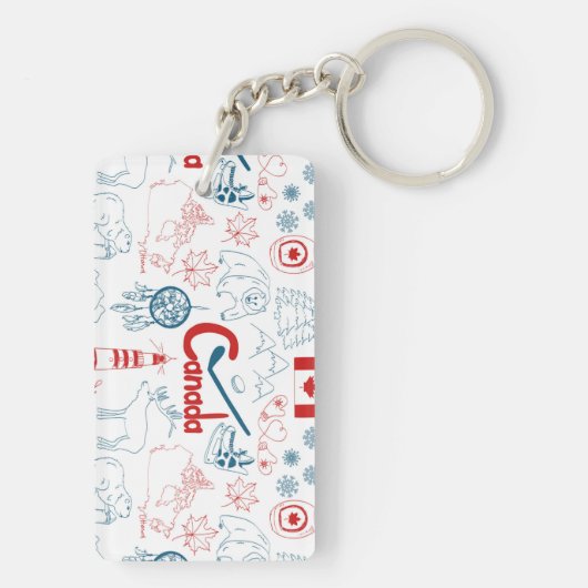 Canada | Symbolen Patroon Sleutelhanger (achterkant)