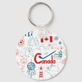 Canada | Symbolen Patroon Sleutelhanger (Voorkant)