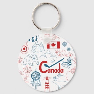 Canada   Symbolen Patroon Sleutelhanger