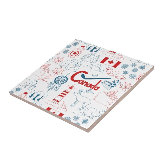 Canada | Symbolen Patroon Tegeltje (Zijkant)